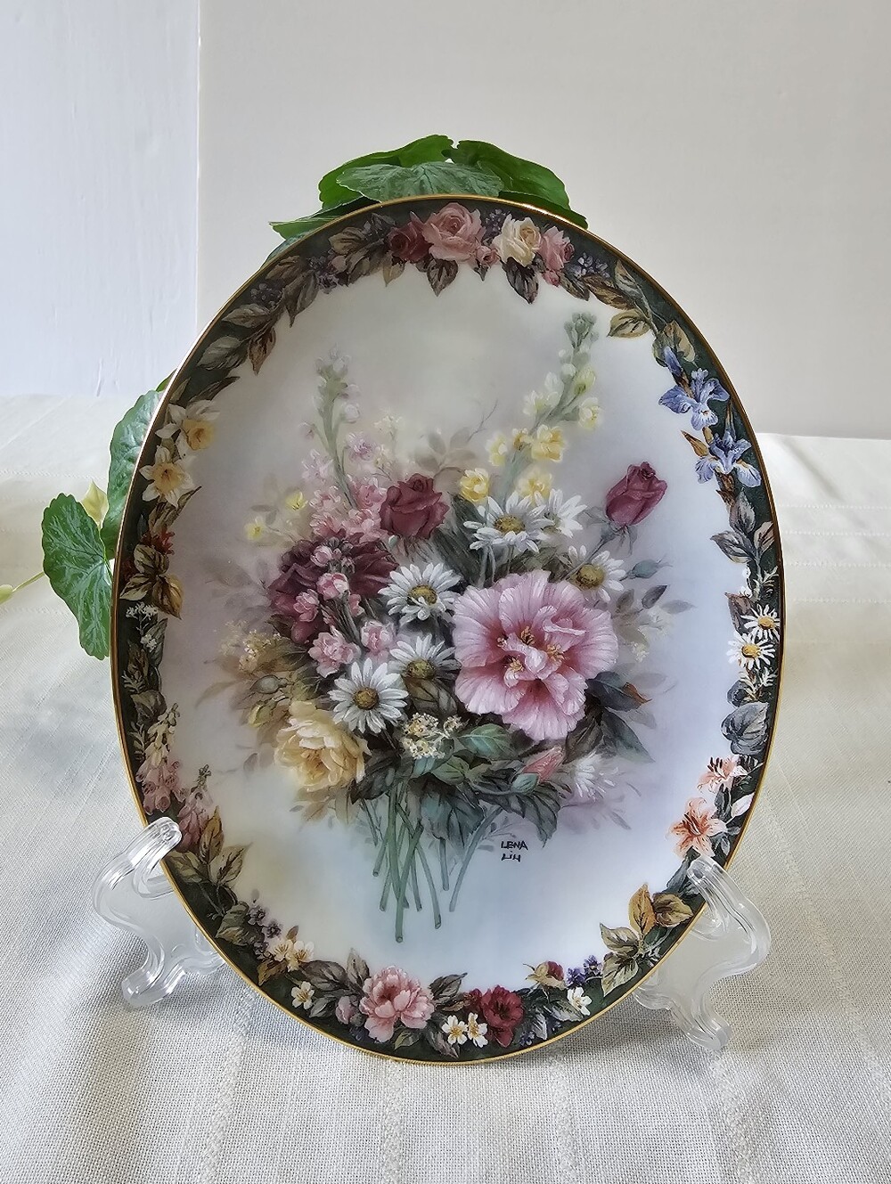 The Bradford Exchange White Porcelain Collector Plate - 'Precious' Backstamp